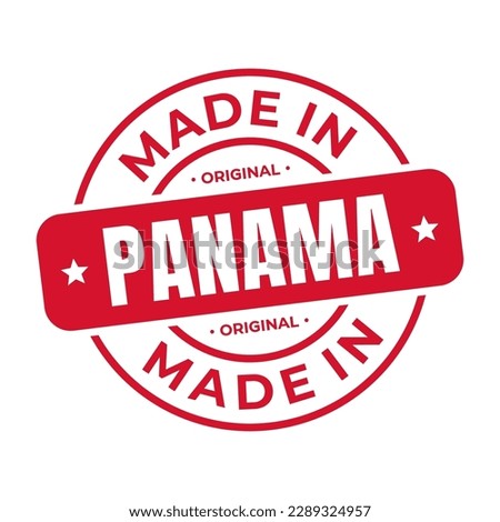 Made In Panama Stamp Logo Icon Symbol Design. Seal National Original Product Badge. Vector Illustration
