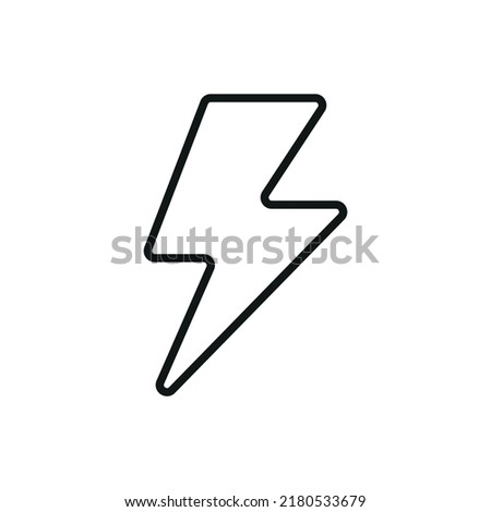Lightning bolt icon - editable stroke