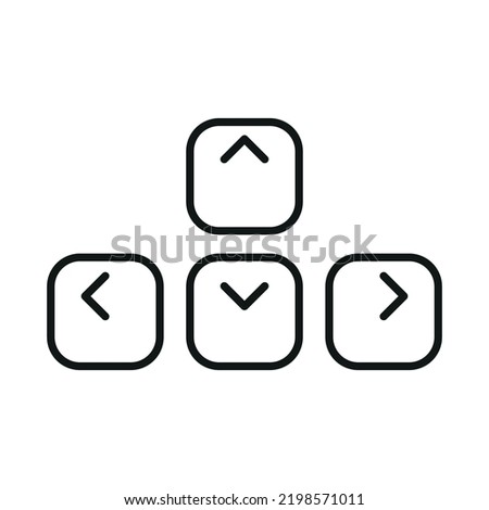 Computer keyboard icon - Editable stroke