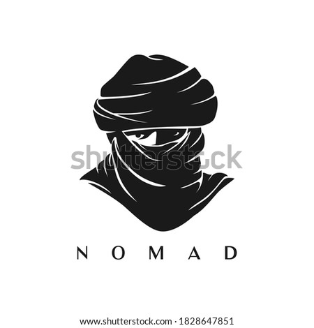 illustration silhouette nomad logo vector