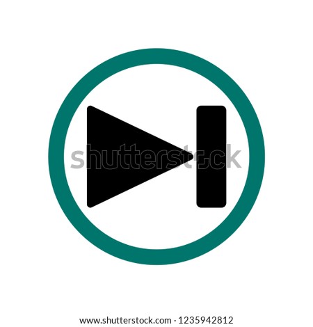 skip next button icon vector symbol vector black on isolated background 