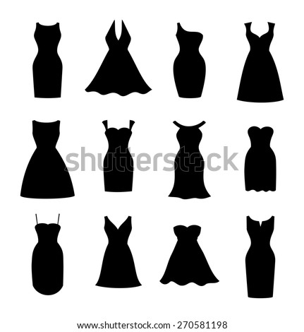 Little Black Dress clip art Free Vector / 4Vector