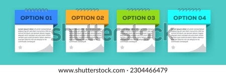 4 options steps timeline process infographic template