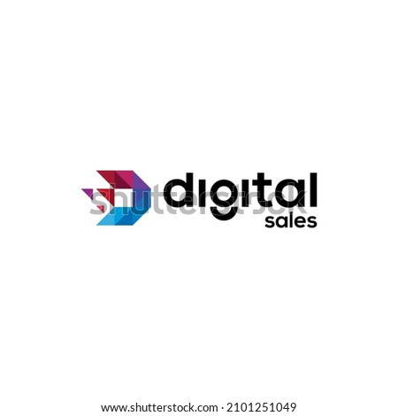 d letter information logo design