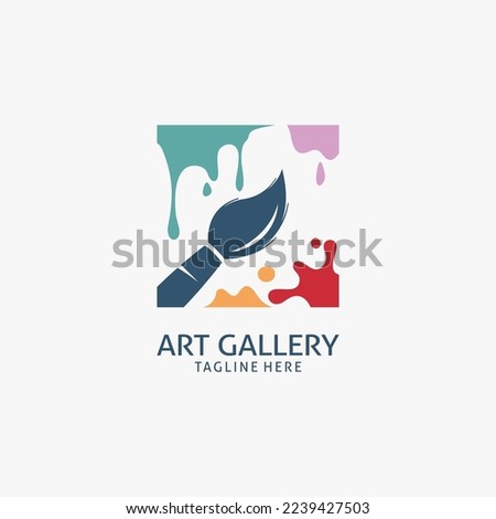 Art gallery logo design vector