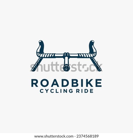 Road bike handlebar logo design