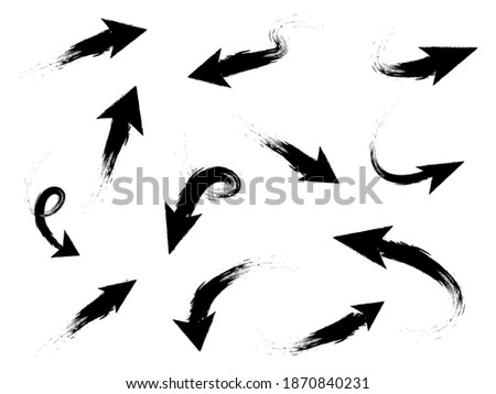 hand drawn Arrows icons Set. arrow icon with various directions. Doodle vector illustration. isolated on a white background