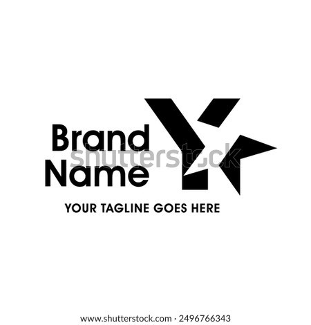 Simple and Memorable Logo design Initial Y  Combine with Star. the logo good for your any company and can work as well in small size.