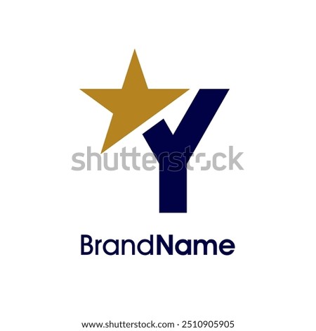 Simple and Minimalist Illustration logo design Initial Y Combine with star. Logo can use for any industry and work as well in small size.