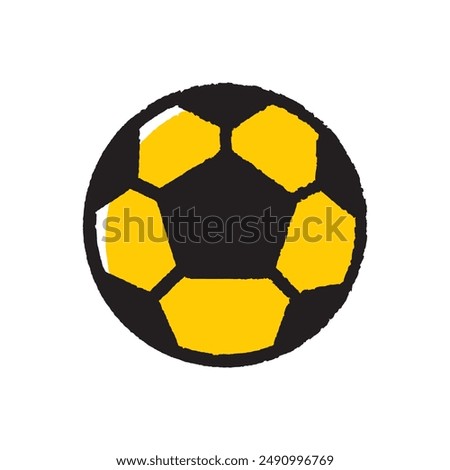 football ball doodle icon, sports equipment icon