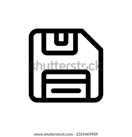 floppy disk icon with style outline