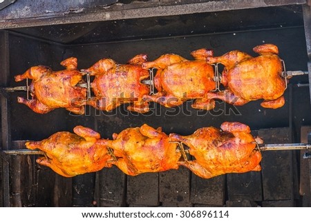chicken in a grill waiting to get eaten