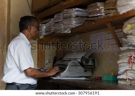 KANDY, SRI LANKA Circa July 2014: a local tax advisor