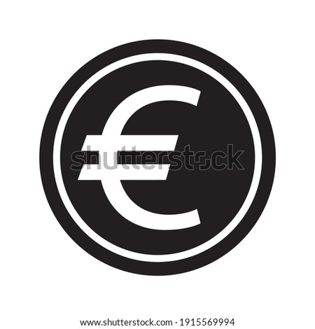 Euro coin icon, Travel and holiday symbols