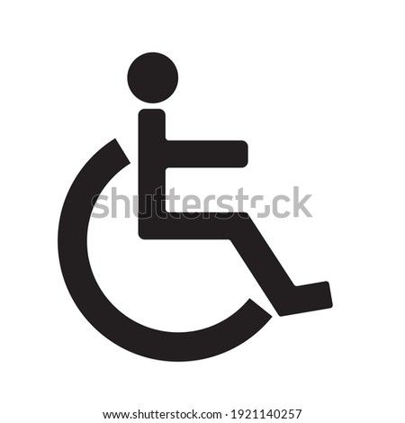 Wheelchair symbol, medical icon, pictogram