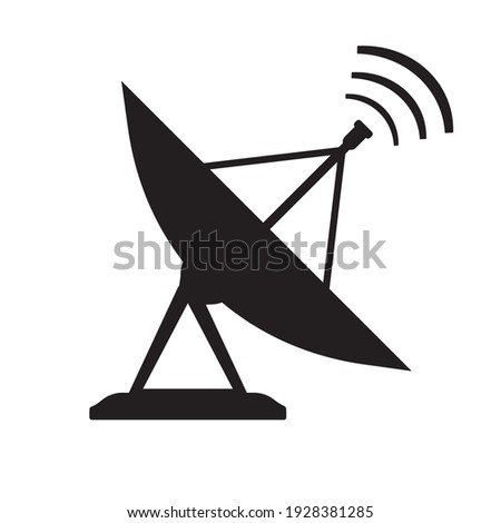 Satellite dish symbol, web and computer icon