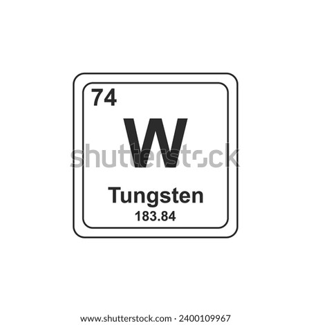 Chemical symbol for Tungsten icon