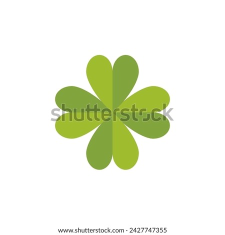 Clover leaf logo icon flat design