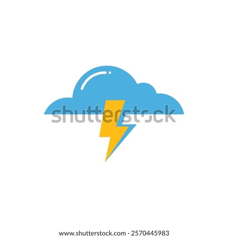 Cloud and thunderstorm icon design