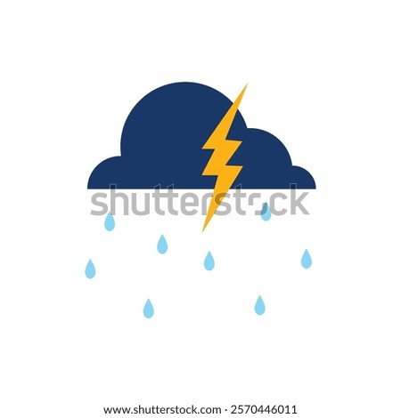 Cloud and thunderstorm icon design