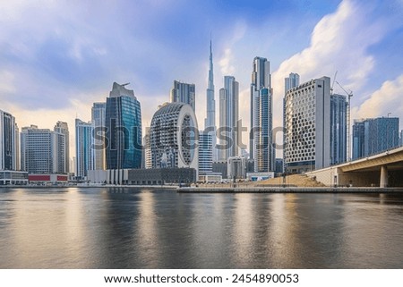 Similar – Image, Stock Photo Sunset at the promenade