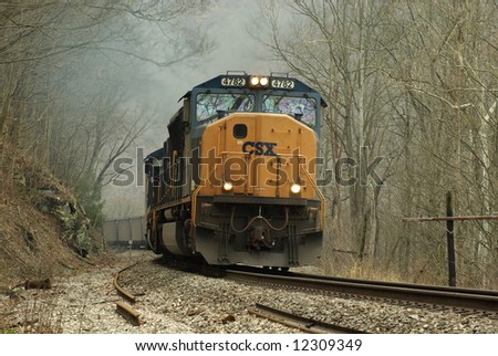 Kanawha Falls -February 25: CSX 4782 [SD 70AC] leading a eastbound coal train on the ex Chesapeake and ohio line through the Appalachian mountains February 25, 2008 in Kanawha Falls, west Virginia