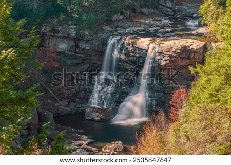 Similar – Image, Stock Photo Hiking in the Blackwater Valley