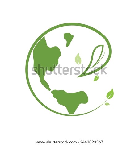 World environmental ,saving logo and ecology friendly concept Vector illustration