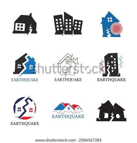 vector illustration of Earthquake logo icon design template