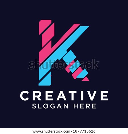 Creative Letter K Logo design vector template. Stock fotó © 