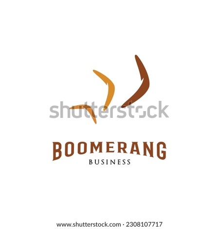 Boomerang Icon Logo Design Template