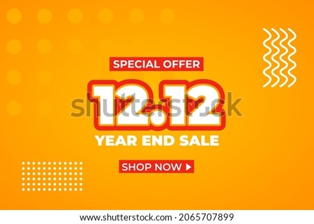 12.12 online shopping day sale banner vector template ストックフォト © 
