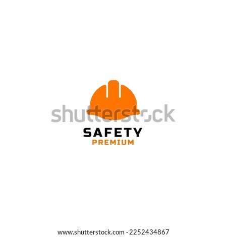 Construction safety helmet logo design vector illustration