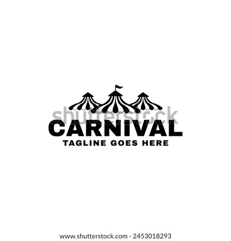 Carnival canopy circus logo design illustration idea