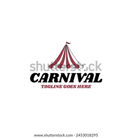 Carnival canopy circus logo design illustration idea