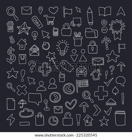 Vector Doodle Icons Set