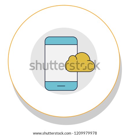 drive mobile cloud trendy icon on white background for web graphic