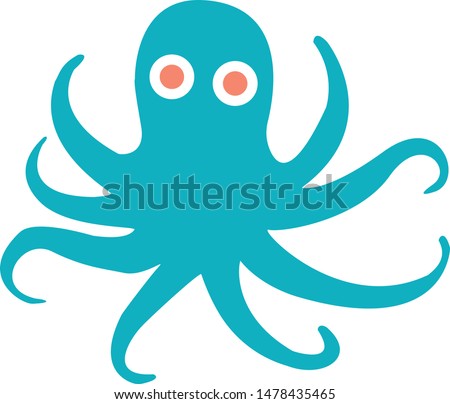 Octopus sea food trendy icon on white background for web graphic