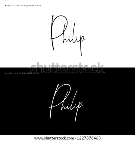 Signature Name Philip, Handwritting, Calligraphy, Sign, Handwritten, Personal Name, Lettering Name, Logotype