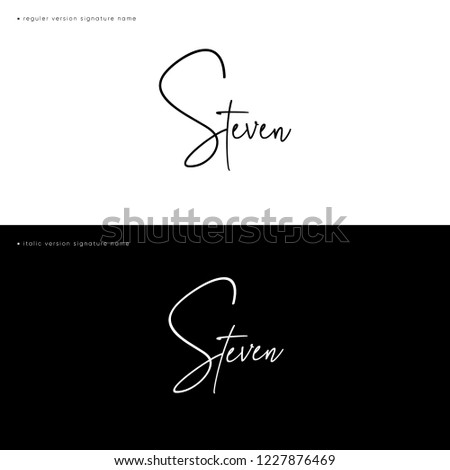 Signature Name Steven, Handwritting, Calligraphy, Sign, Handwritten, Personal Name, Lettering Name, Logotype