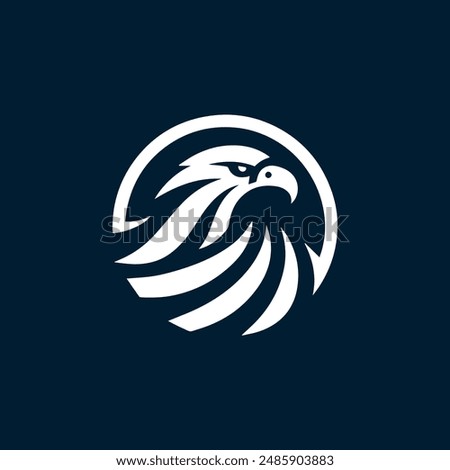 Dynamic falcon eagle hawk icon in a circular logo design. Symbolizes precision and freedom, ideal for aviation, sports teams, and branding. Vector illustration ensures scalability and versatility.