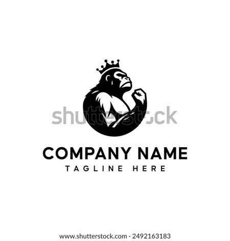 King kong King Royal Crown Logo Icon Illustration Vector Design