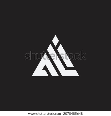 ALI monogram design logo template, creative design.