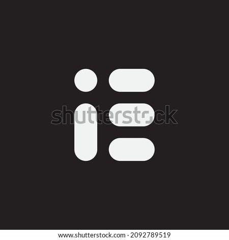 Initial letter IE modern logo. Simple logo apparel, sport club, branding design.