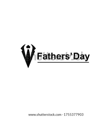 vector logo the fathers' day international holiday with black and white colors and invert mode