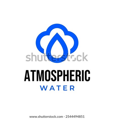 Cloud Sky Waterdrop Droplet Logo Design