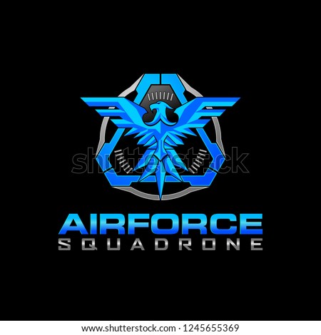 Tactical Eagle air force Squadrone  logo design