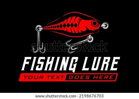 fishing lures fish hooks logo, design template vector illustration. great to use as your fishing company logo