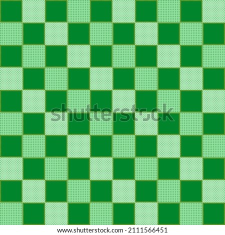 Seamless  checkered green pattern background. Texture pattern geometric design background for clothes, paper, textile, tiles.