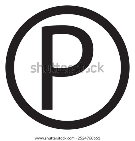 Black sound recording copyright symbol